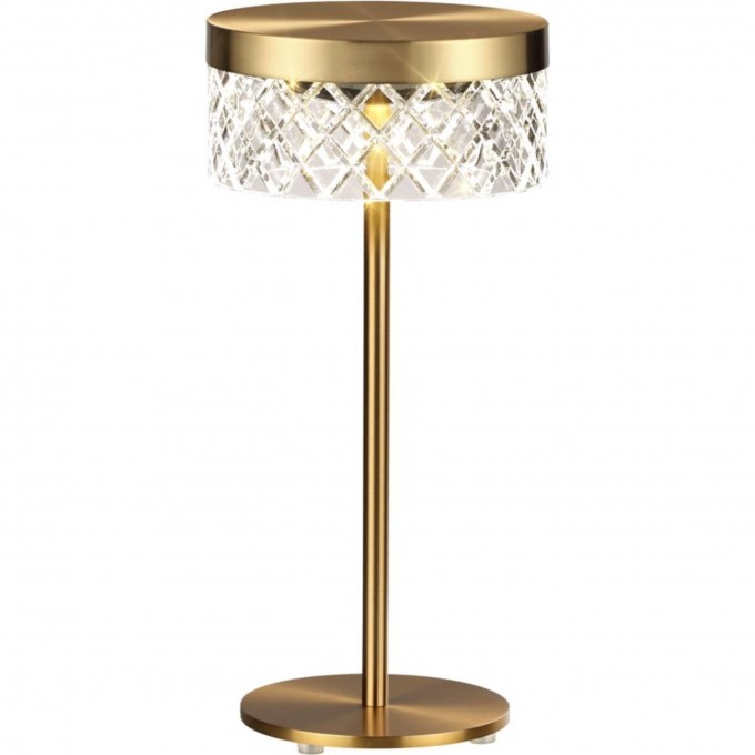 Настольная лампа ODEON LIGHT FIVRE L-VISION ODL24 445 LED 7W 369лм металл акрил, античная бронза 5032/7TL